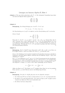 Lösungen zur linearen Algebra II, Blatt 5