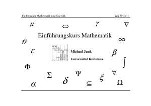 α - Fachbereich Mathematik und Statistik
