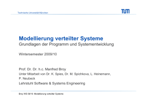 Modellierung verteilter Systeme - Software and Systems Engineering