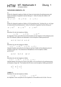 MT- Mathematik II Übung 1