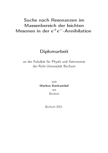 Annihilation Diplomarbeit - ep1.rub.de - Ruhr