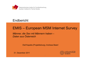 EMIS – European MSM Internet Survey