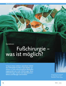 Fußchirurgie – was ist möglich? - bei Orthopädie an der Oper