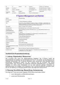 IT System Management und Betrieb