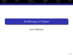 Einführung in Python