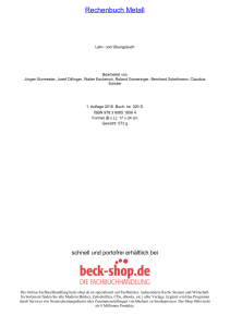 Rechenbuch Metall - Beck-Shop