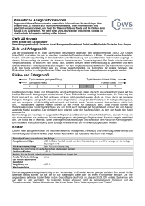 Wesentliche Anlegerinformationen DWS US Growth Ziele und