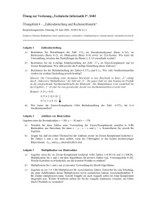 Übung zur Vorlesung „Technische Informatik I“, SS03 Übungsblatt 4