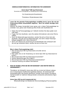 INFORMATION FÜR ANWENDER biomo