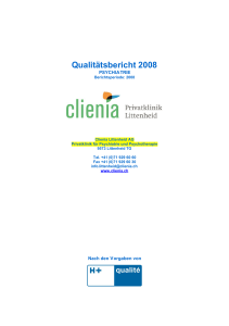 Qualitätsbericht 2008 - Spitalinformation.ch