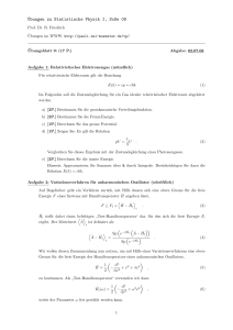 Übungen zu Statistische Physik I, SoSe 08
