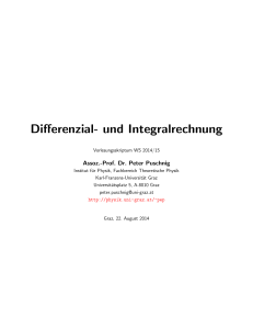 Differenzial- und Integralrechnung - Karl-Franzens