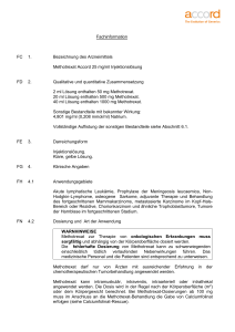 Fachinformation FC 1. Bezeichnung des Arzneimittels Methotrexat