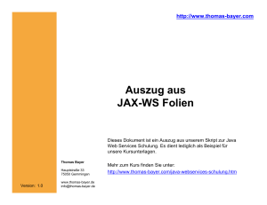 JAX-WS Folien - Thomas Bayer