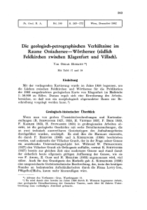 Die geologiseh-petrographischen Verhältnisse im Räume