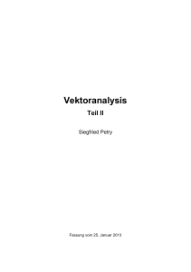 Vektoranalysis II - Website von Siegfried Petry