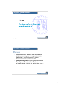 Business Intelligence - Wirtschaftsinformatik - Ruhr