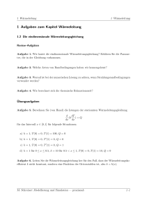 1 Aufgaben zum Kapitel Wärmeleitung