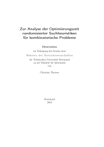 Zur Analyse der Optimierungszeit randomisierter