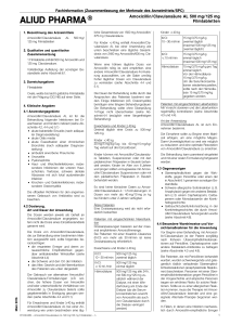 Amoxicillin/Clavulansäure AL 500 mg/125 mg Filmtabletten