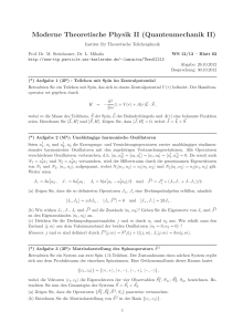 Moderne Theoretische Physik II (Quantenmechanik II)