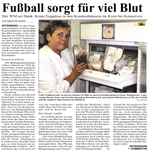 Fußball sorgt für viel Blut