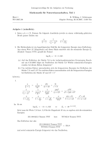 Mathematik für Naturwissenschaften, Teil 1