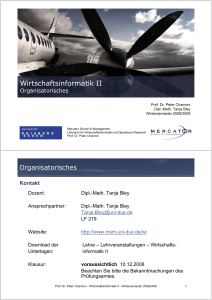 Wirtschaftsinformatik II