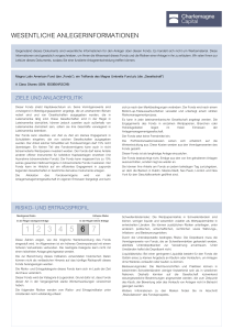 WESENTLICHE ANLEGERINFORMATIONEN - fund