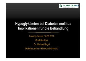 Hypoglykämien bei Diabetes mellitus