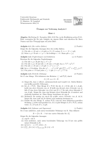 Blatt 4 - Fachbereich Mathematik und Statistik