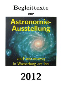 Astronomie-Ausstellung am Panoramaweg in Wasserburg am Inn