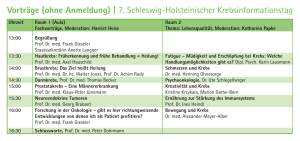 Programmübersicht Krebsinformationstag 2013