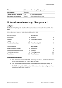 Unternehmensbewertung - BWL