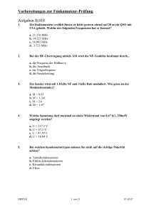 Vorbereitungen zur Funkamateur-Prüfung Aufgaben B.018