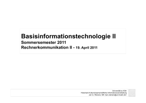 Basisinformationstechnologie II - HKI - Uni Köln