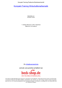 Kompakt-Training Wirtschaftsmathematik - Beck-Shop