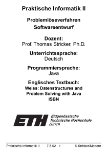 Praktische Informatik II