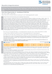 Anteilklasse R EUR Dist. Ziele und Anlagepolitik