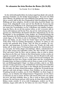 Friedrich Wulf Sie erkannten ihn beim Brechen des Brotes (Lk 24,35)