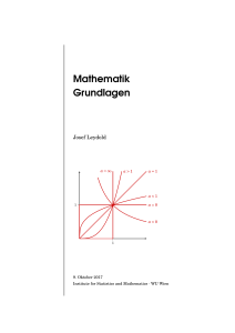 Mathematik Grundlagen - Institute for Statistics and Mathematics