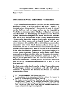 Mathematik in Byzanz und Barlaam von Seminara - Leibniz