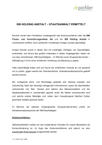 isb holding anstalt - Anwaltskanzlei Dr. Clemens Pichler