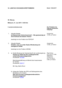 Tagesordnung herunterladen - Landtag Baden Württemberg