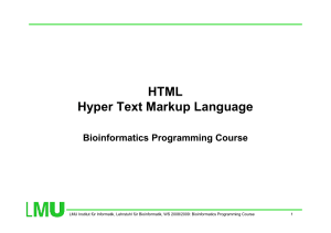 HTML Hyper Text Markup Language