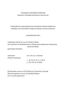 TECHNISCHE UNIVERSITÄT MÜNCHEN Abteilung für