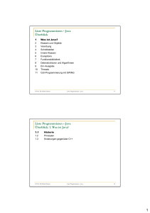 Java Überblick Liste Programmieren – Java Überblick