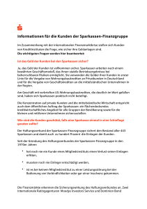 S Informationen für die Kunden der Sparkassen