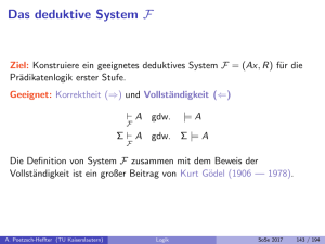 Das deduktive System F