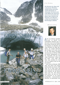 Die Gletscher der Alpen sind in den letzten 150 Jahren